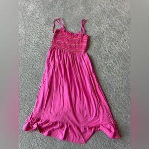 Target Circo Hot Pink Nap Style Ruched Summer Midi Dress
